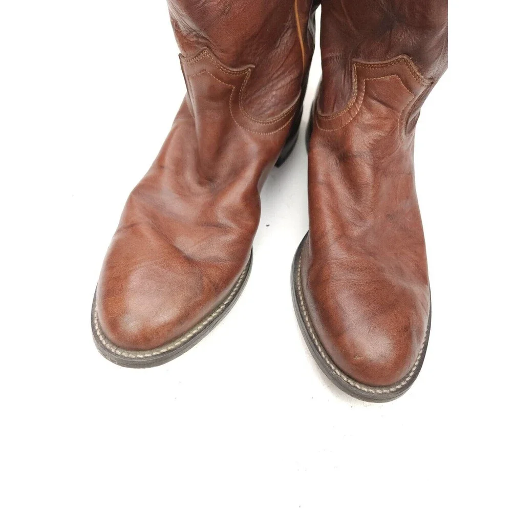 Justin Boots Brown Leather Western Cowboy Boot